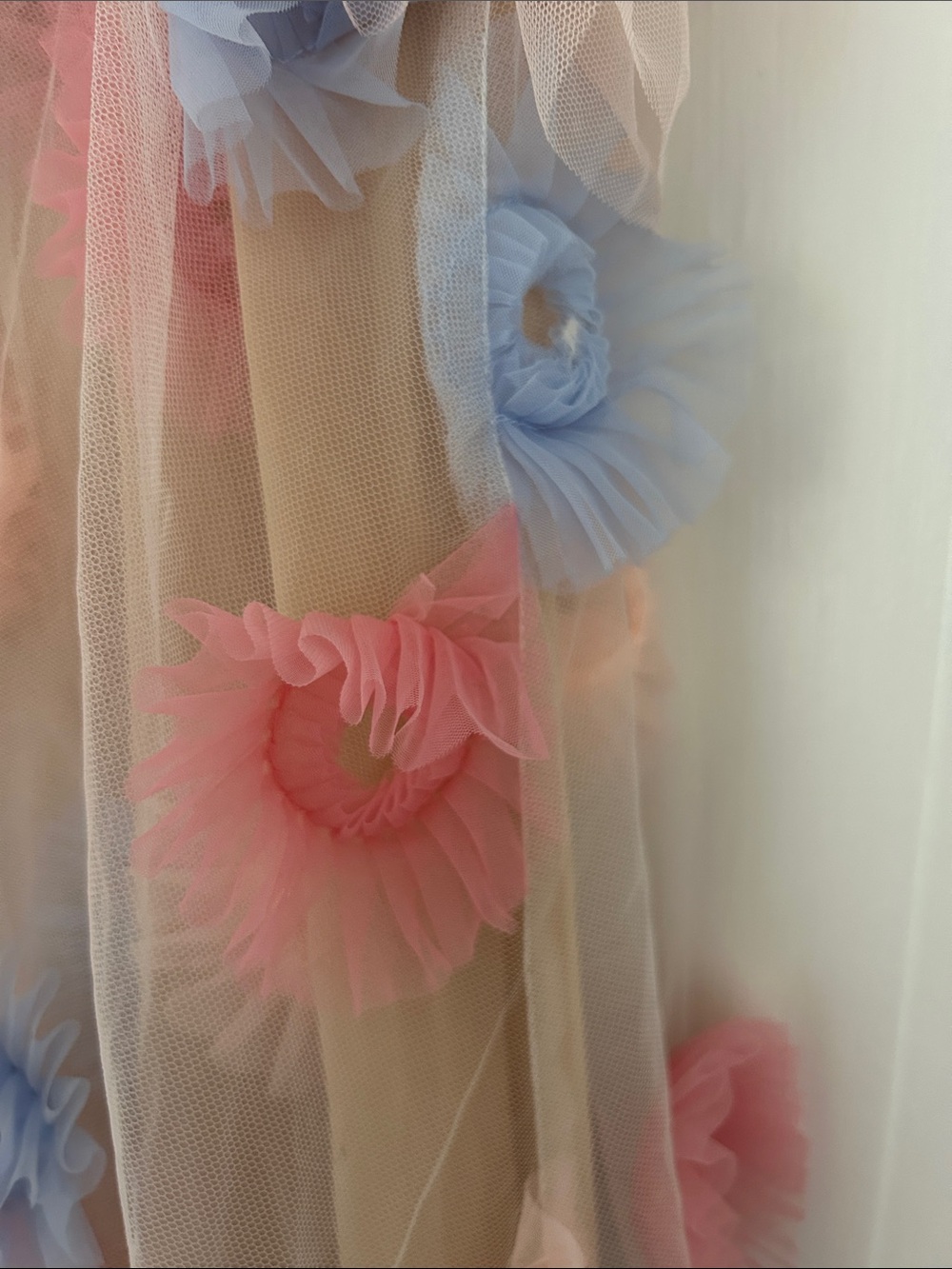 Anthropologie Pink Combo Ruffled Tulle Skirt - Picture 4 of 9